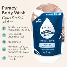 Puracy pouring refill concentrate showing easy transfer and minimal waste benefit
