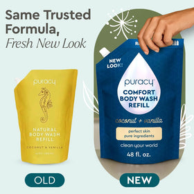 puracy creamy lather texture demonstrating gentle moisturizing cleansing