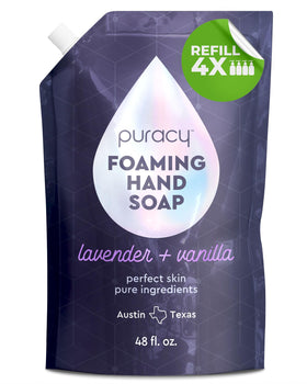 Puracy front bottle showing label and scent for effortless refills