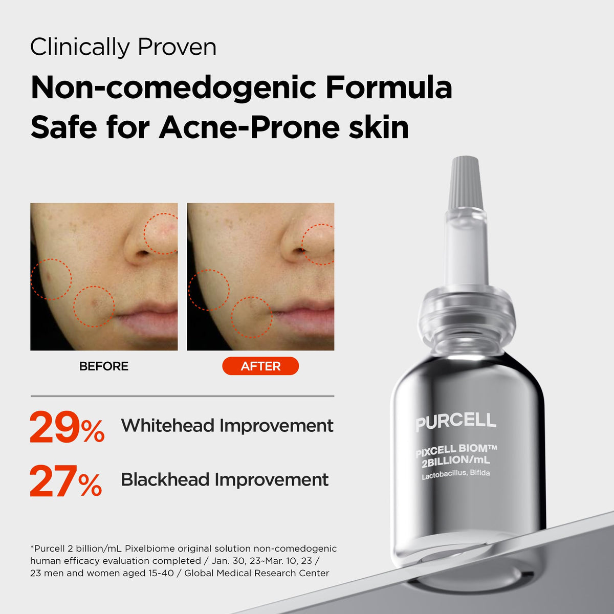 PURCELL close-up of water-light serum texture showing fast absorption benefit
