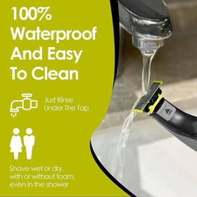 PURCHASE 2 QUICK blades held in hand showing compact size and easy handling benefit