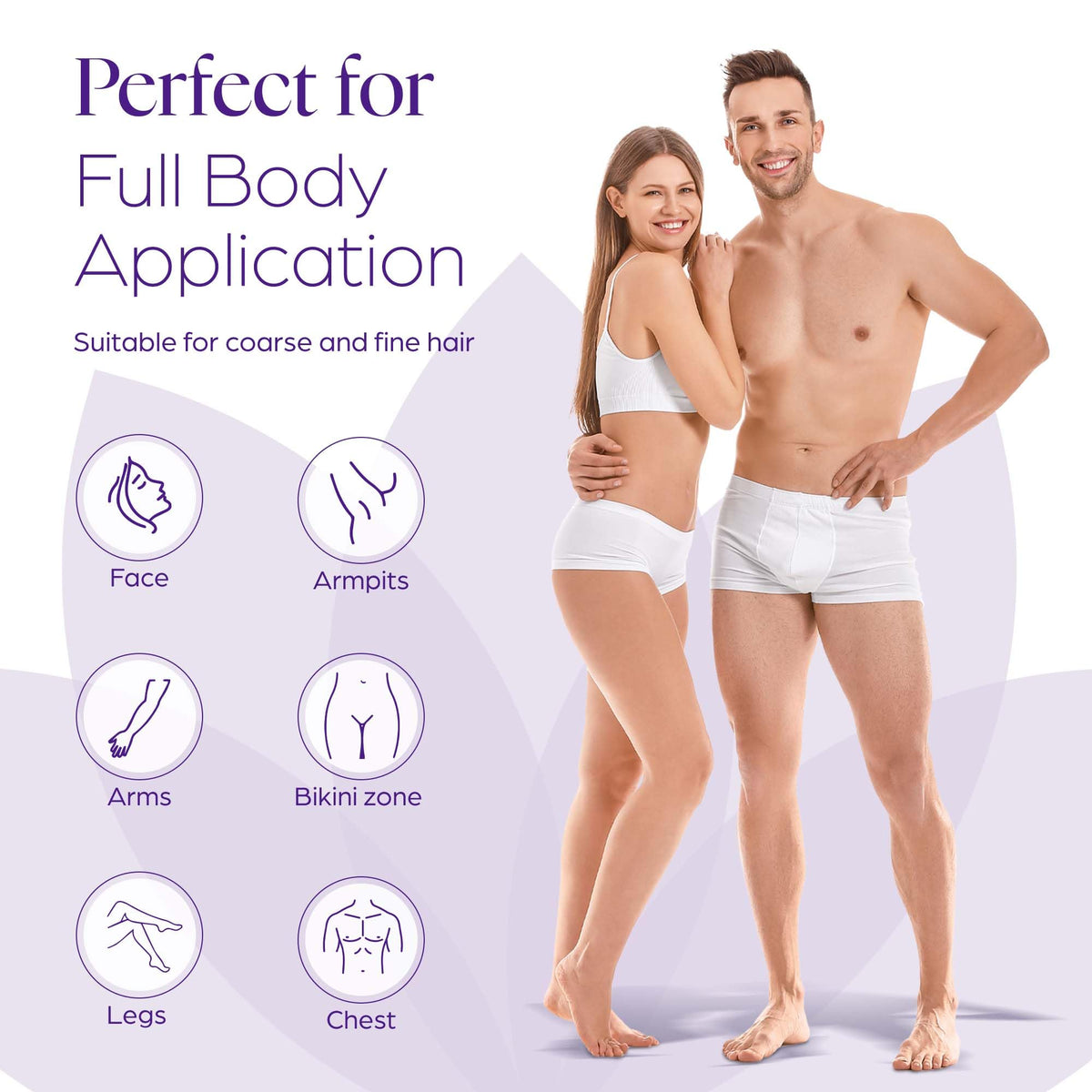 PURE AWARENESS in-use on leg demonstrating smooth, salon-style hair removal