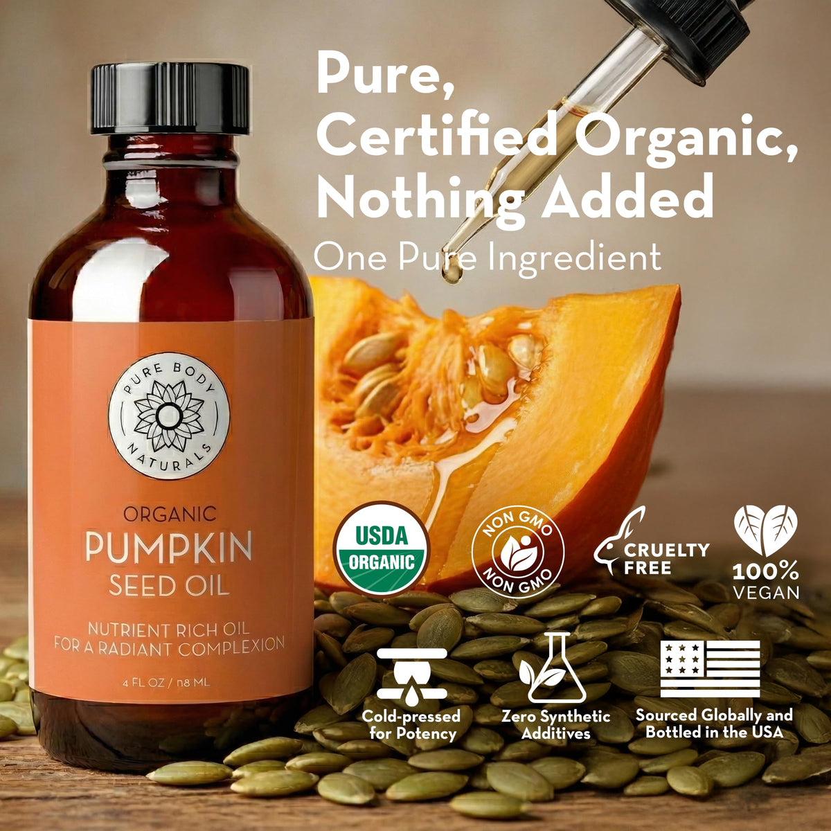 Pure Body Naturals applying oil to face demonstrating gentle hydration benefit