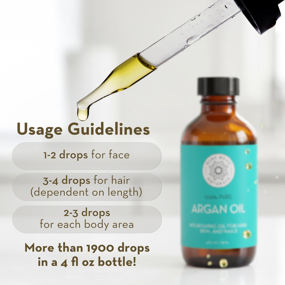 Pure Body Naturals amber glass bottle protecting oil from light to preserve potency benefit