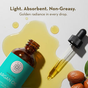 Pure Body Naturals applied to facial skin demonstrating hydration and glow benefit