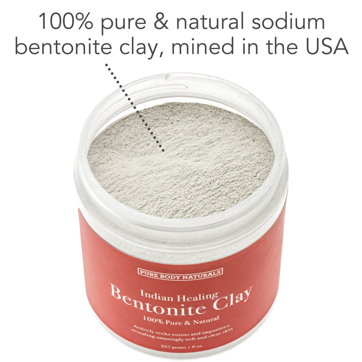Pure Body Naturals close-up fine powder texture emphasizing smooth mixability