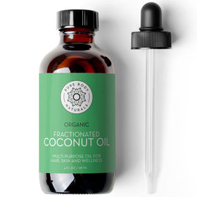 Pure Body Naturals front amber glass bottle showing label and volume benefits