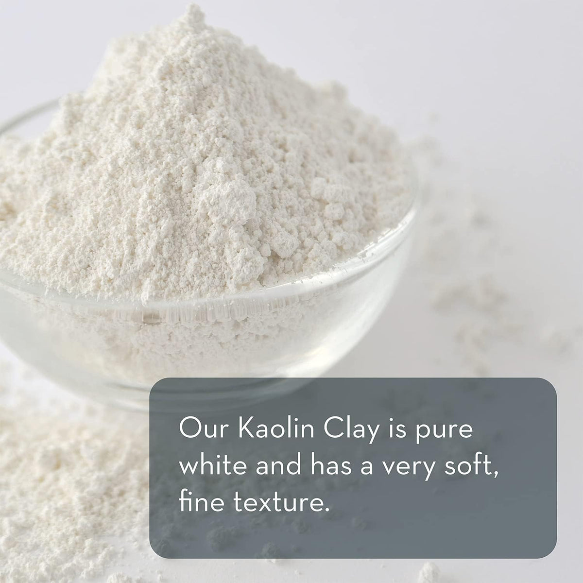 Pure Body Naturals clay mixed into a gentle scrub in bowl, exfoliates softly