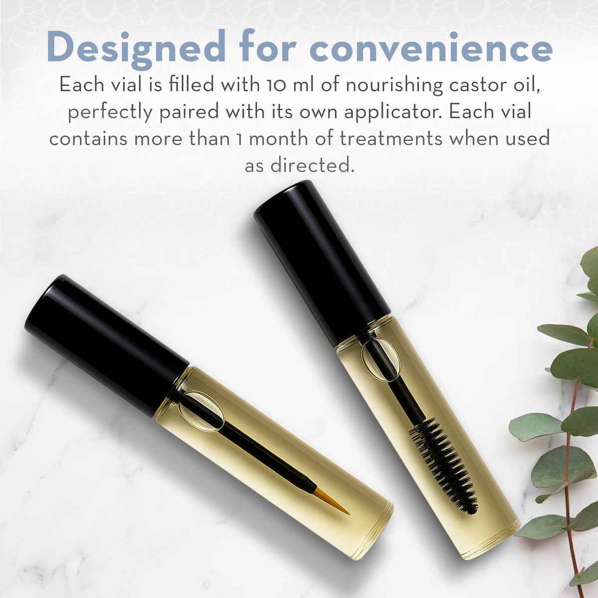 Pure Body Naturals mascara wand close-up for precise lash coating benefit