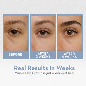 Pure Body Naturals open tube application demonstrating mess-free lash use