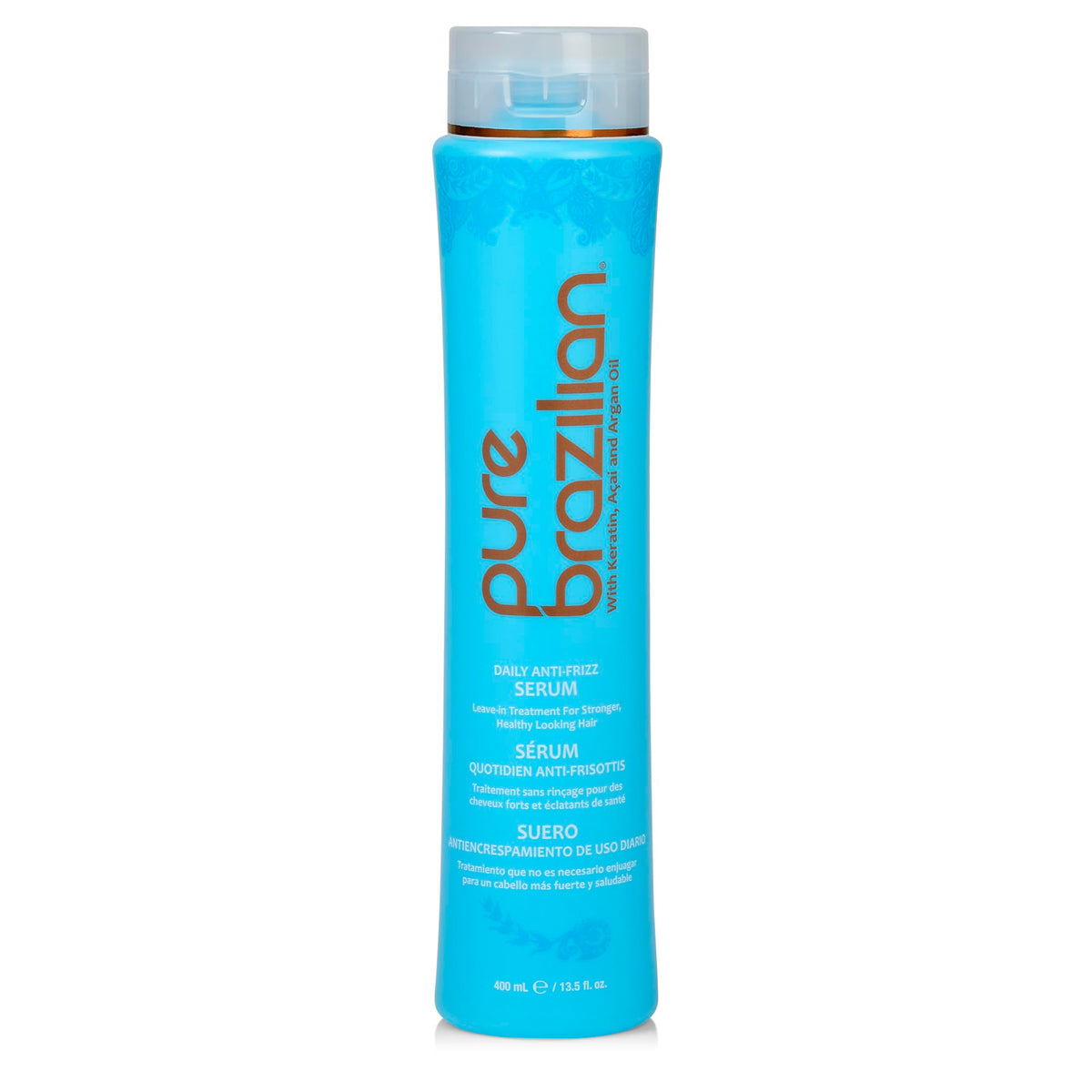 Pure Brazilian front bottle showing label and size for easy identification and benefit