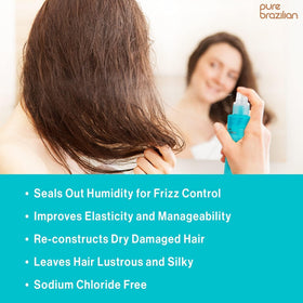 Pure Brazilian lifestyle bathroom shelf showing salon-quality routine benefit