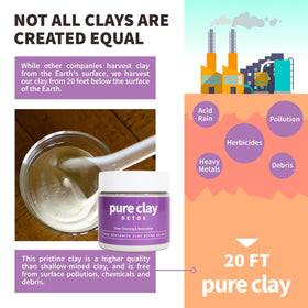 PURE CLAY used as hair and scalp mask showing clarifying treatment benefit