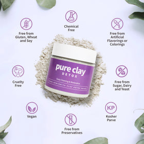 PURE CLAY clay mixed in bowl illustrating consistency for DIY masks and pastes