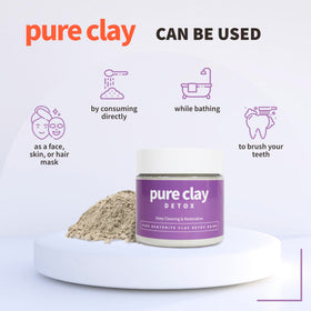 PURE CLAY ultra-fine powder close-up highlighting smooth texture for easy mixing