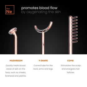 Pure Daily Care NuDerma multiple glass wands displayed for customized treatments