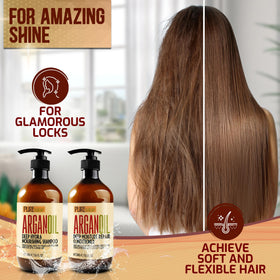 PURE NATURE LUX SPA argan oil ingredient closeup showing nourishing benefit