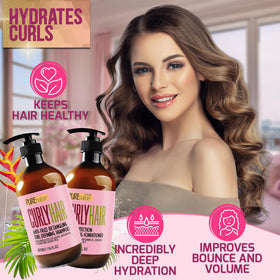 PURE NATURE LUX SPA bottle label detail highlighting key botanical ingredients and benefits
