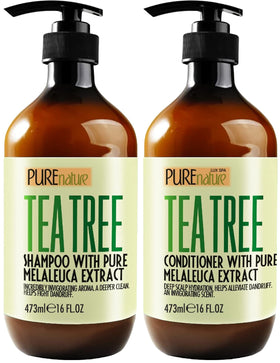 PURE NATURE LUX SPA front packaging showing tea tree duo and benefits
