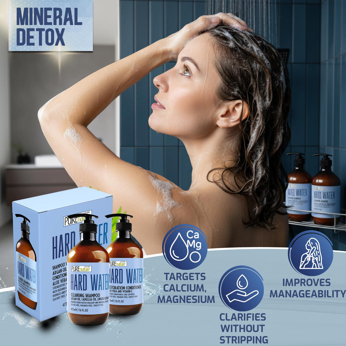 PURE NATURE LUX SPA conditioner texture closeup for moisturizing benefit
