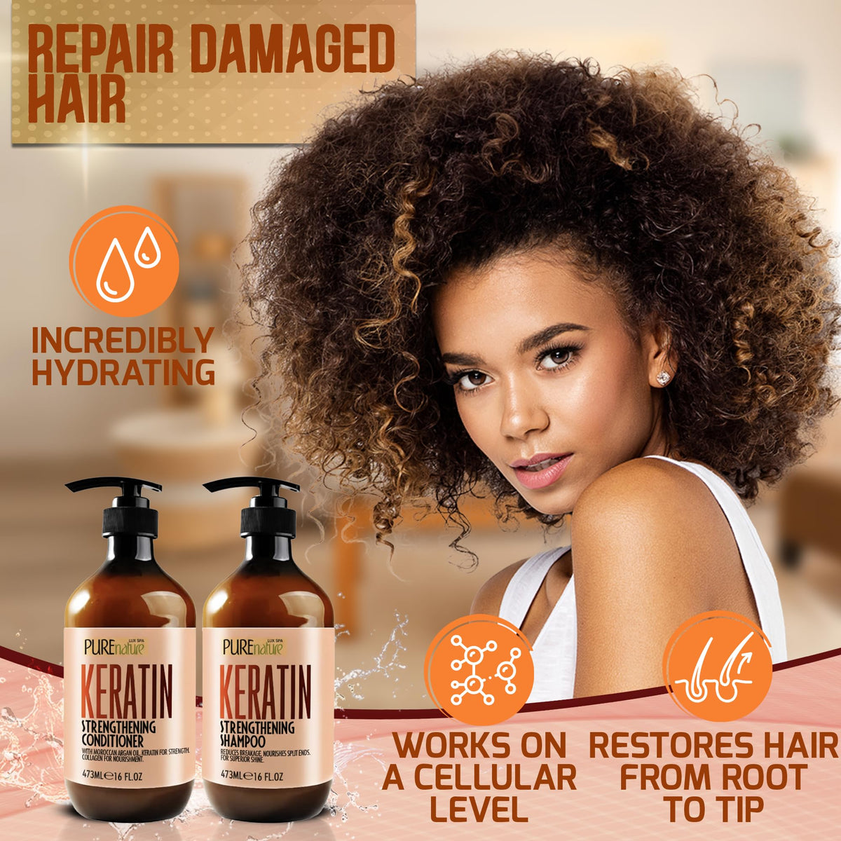 PURE NATURE LUX SPA conditioner creamy texture for hydration