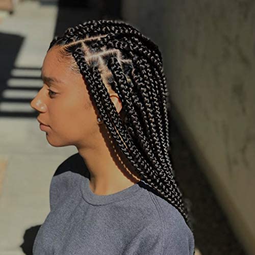 Pure O used on braided hairstyle demonstrating glossy finish and edge control