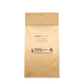 PURE ORIGINAL INGREDIENTS crystal close-up of white magnesium sulfate showing pure texture