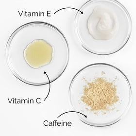 PURE RESEARCH cream on fingertip ready to apply showing easy dosage and lightweight feel benefit control