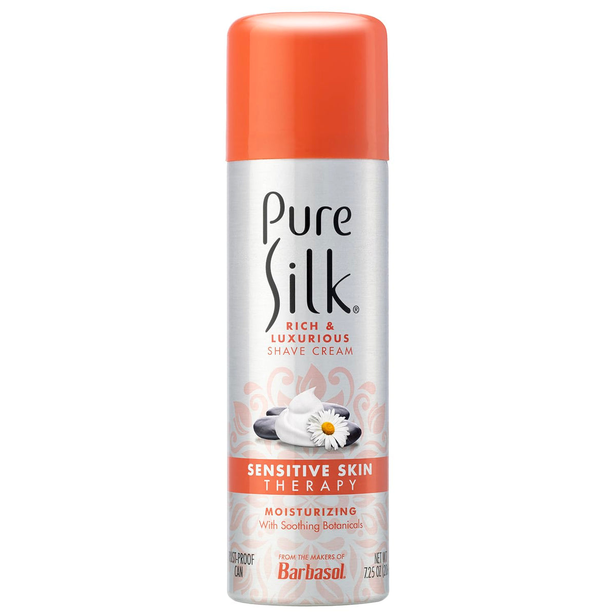 Pure Silk texture close-up showing creamy lather and moisturizing glide