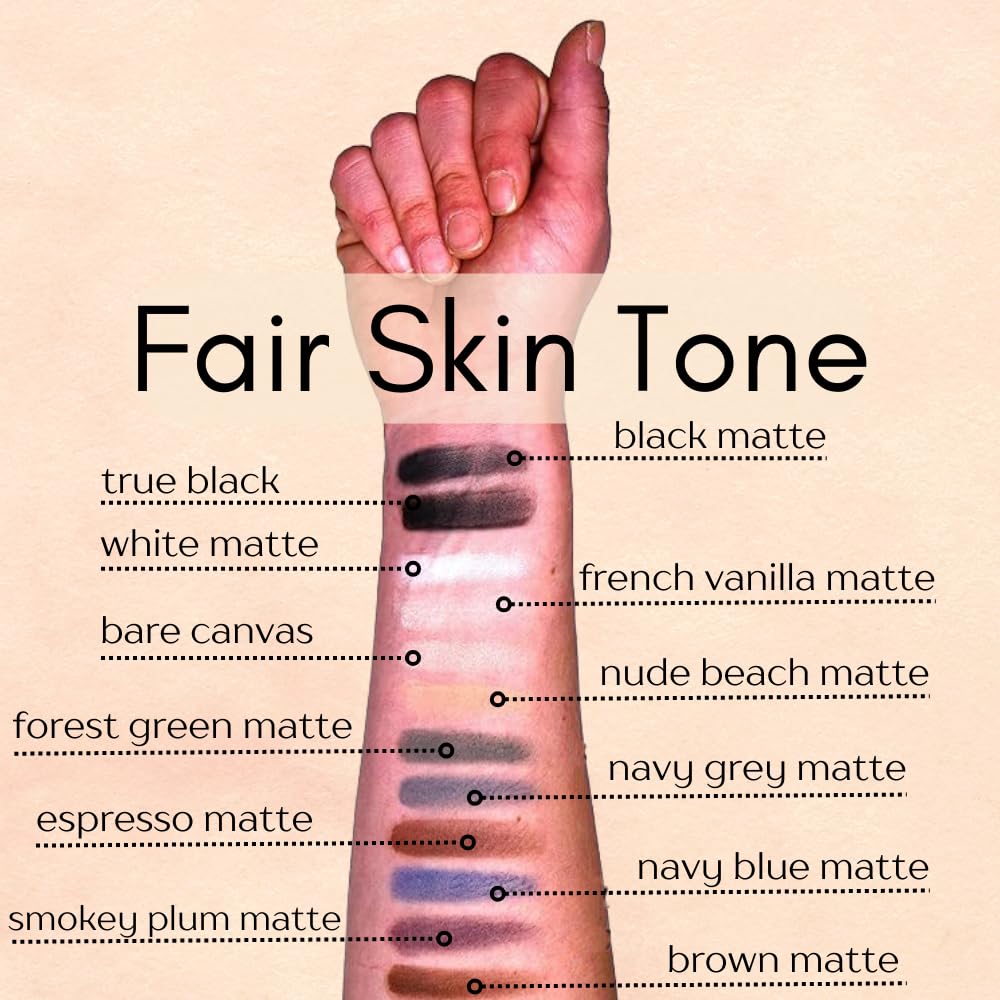 Pure Ziva swatch on arm showing neutral off-white matte payoff