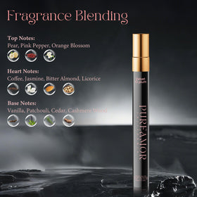 PUREAMOR spray nozzle detail demonstrating precise application and travel convenience