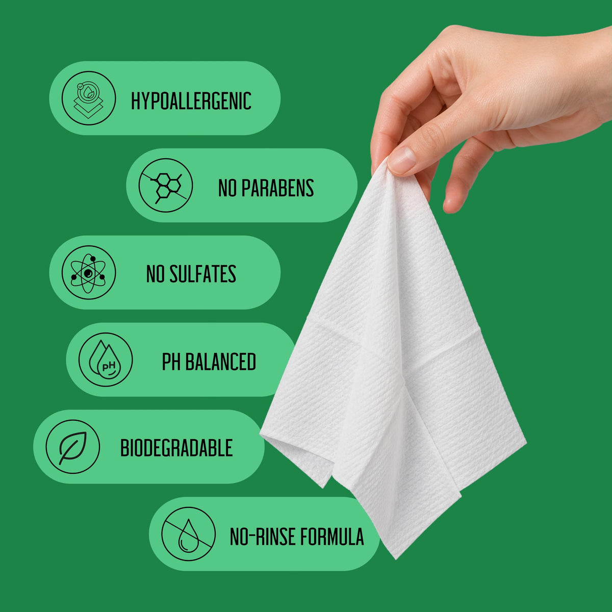PURELID biodegradable material label emphasizing eco-friendlier disposal