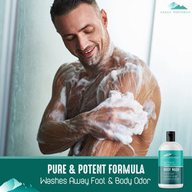 Purely Northwest pump and label close-up highlighting clean ingredients and easy dispensing