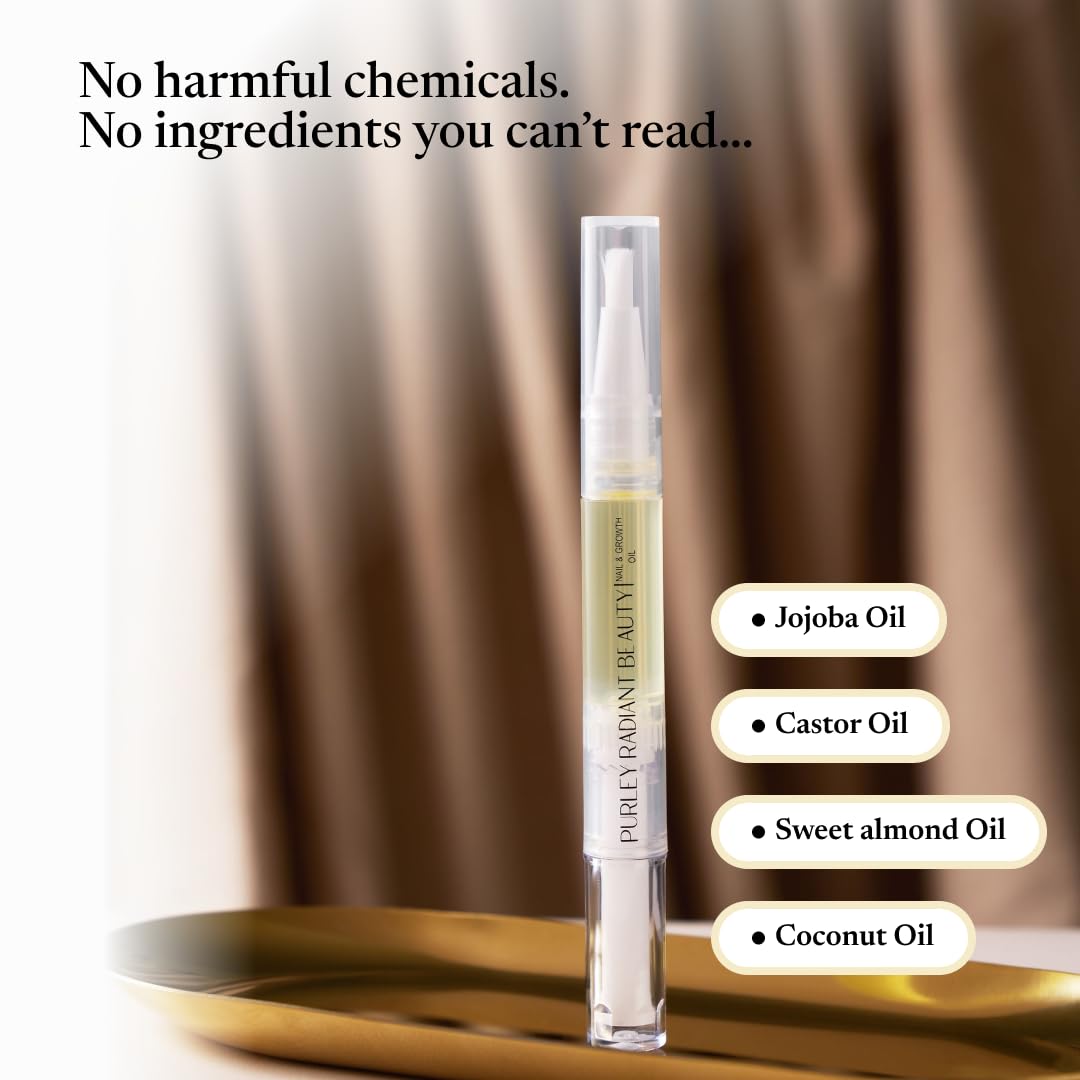 Purely Radiant pen held in hand to show 3ml size and travel convenience