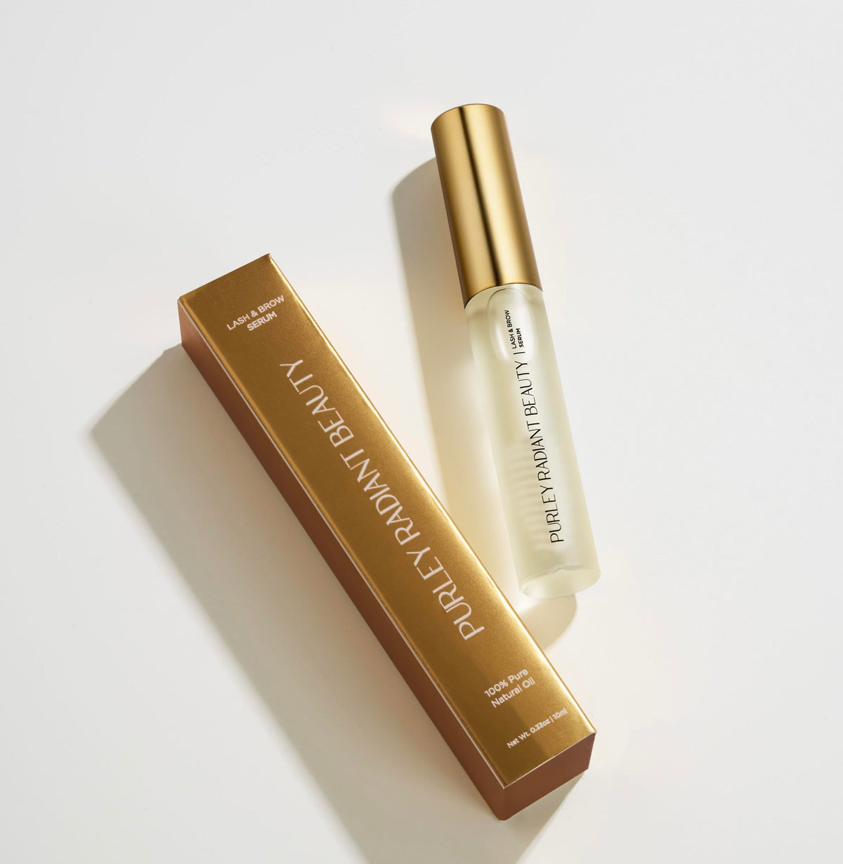 Purely Radiant on vanity styled lifestyle shot suggesting routine-friendly beauty ritual
