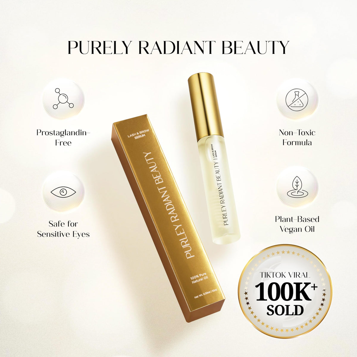 Purely Radiant applicator close-up demonstrating precise brush for targeted application