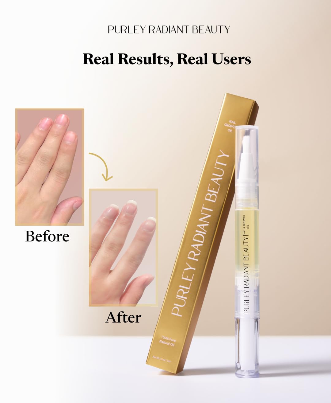 Purely Radiant twistable pen applicator close-up for precise cuticle dosing