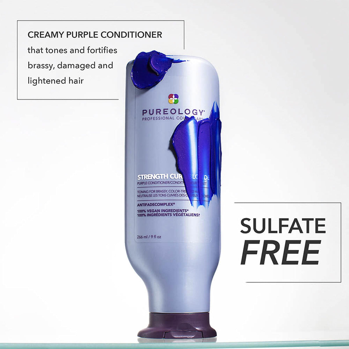 Pureology conditioner texture pouring closeup illustrating rich moisturizing benefit