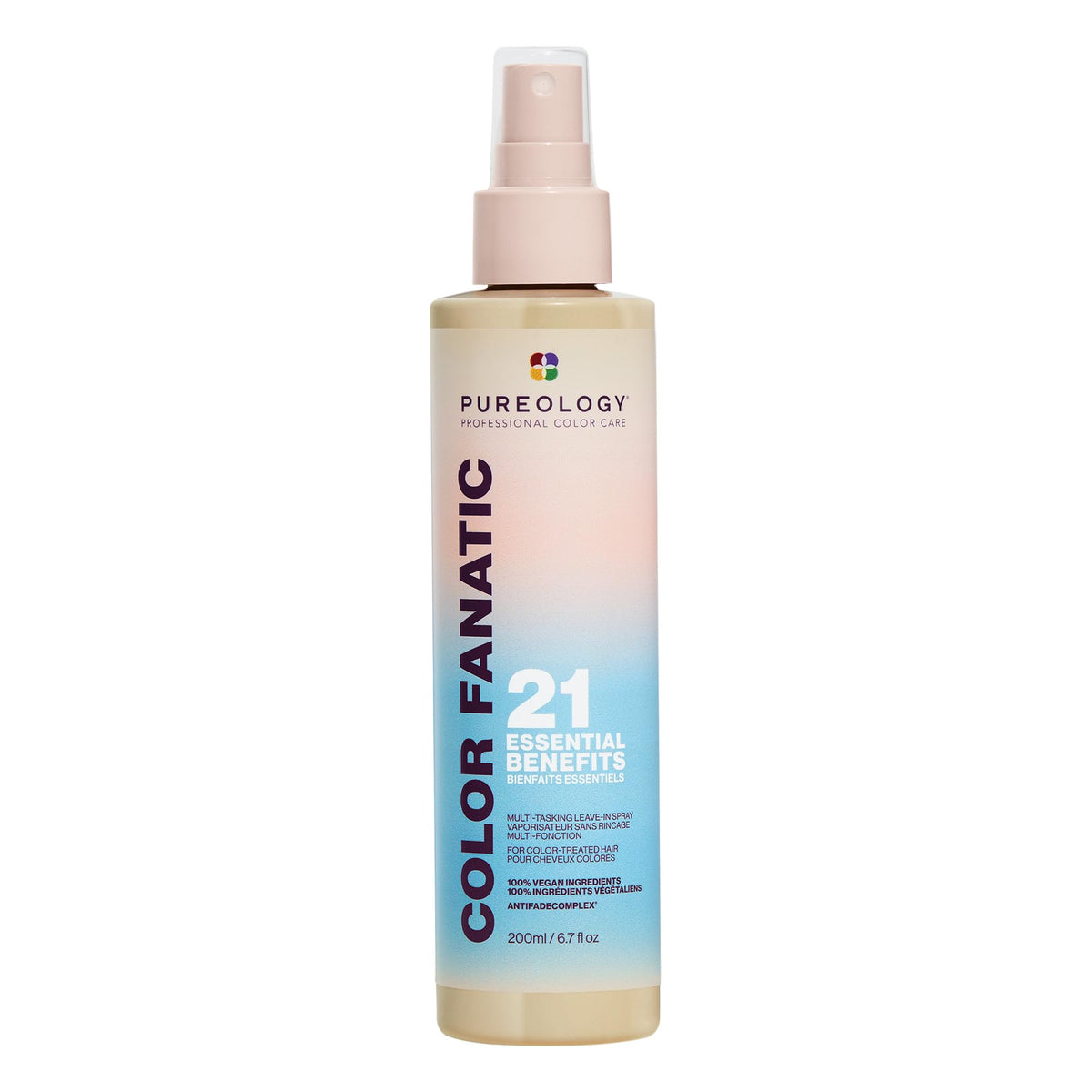 Pureology front packaging showing bottle and branding for easy identification and benefits