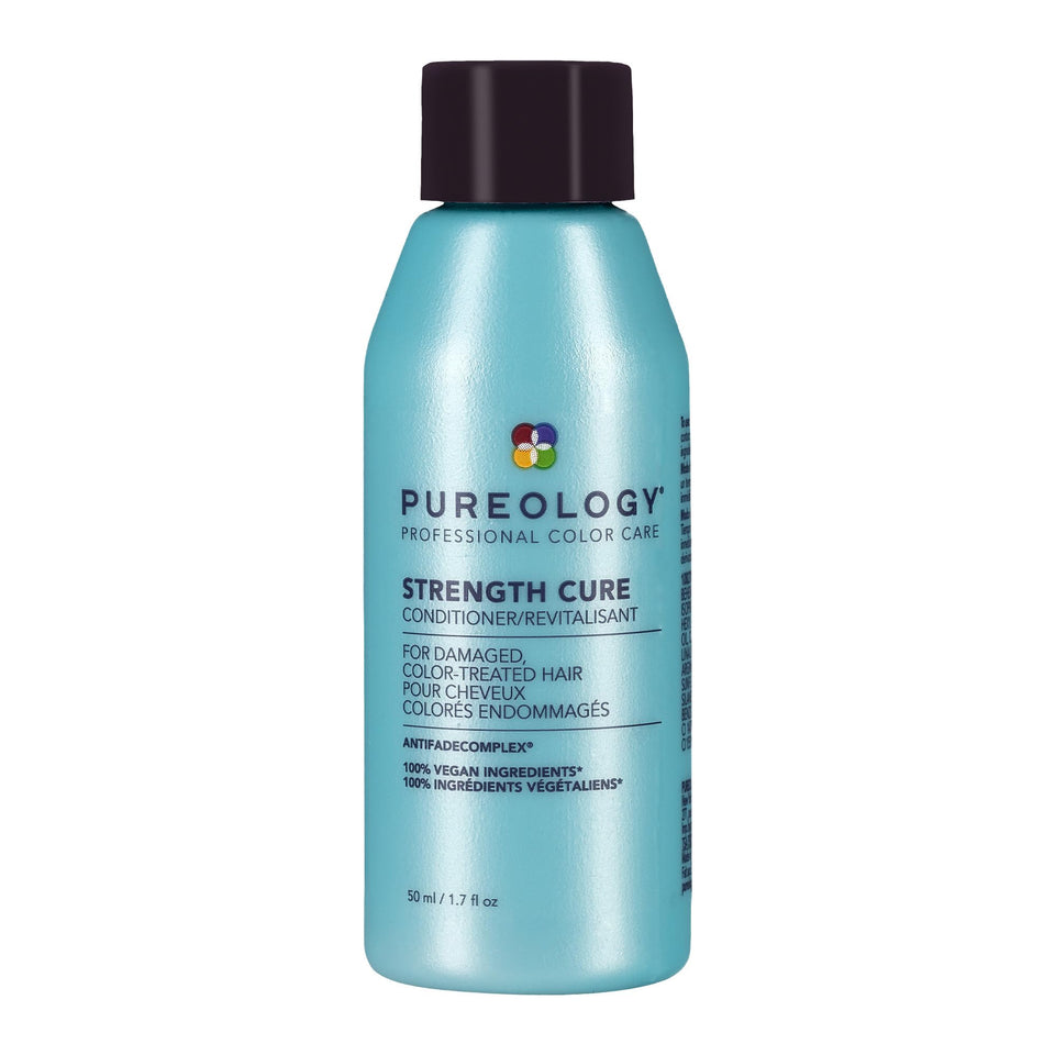 Pureology front packaging showing 1.7 fl oz bottle and branding for travel convenience