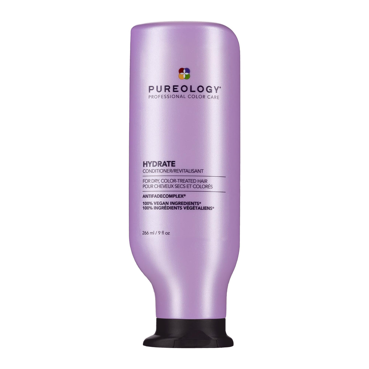 Pureology front packaging showing product and salon-quality hydration benefit