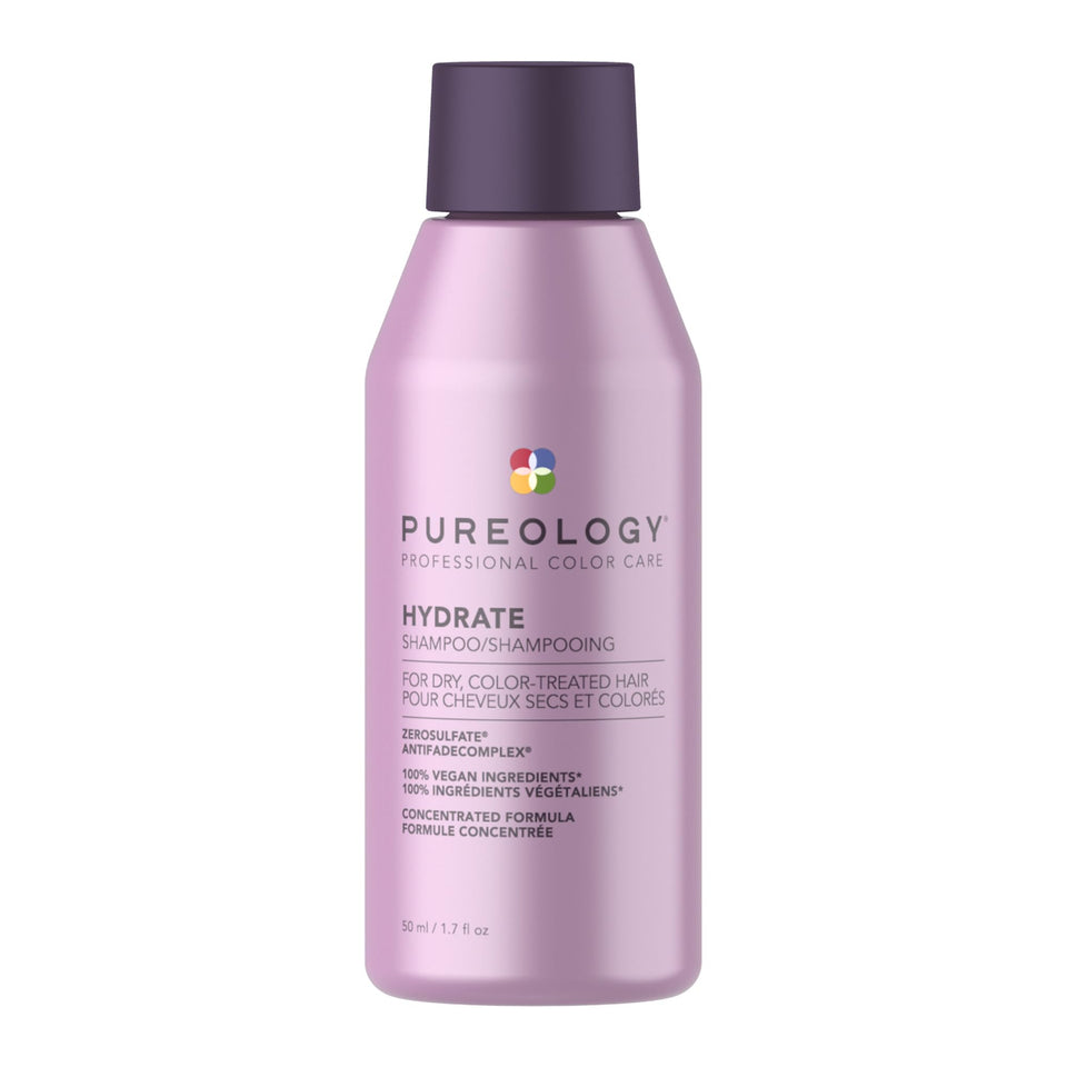 Pureology front bottle view showing clean logo and size, conveys professional hydration benefit