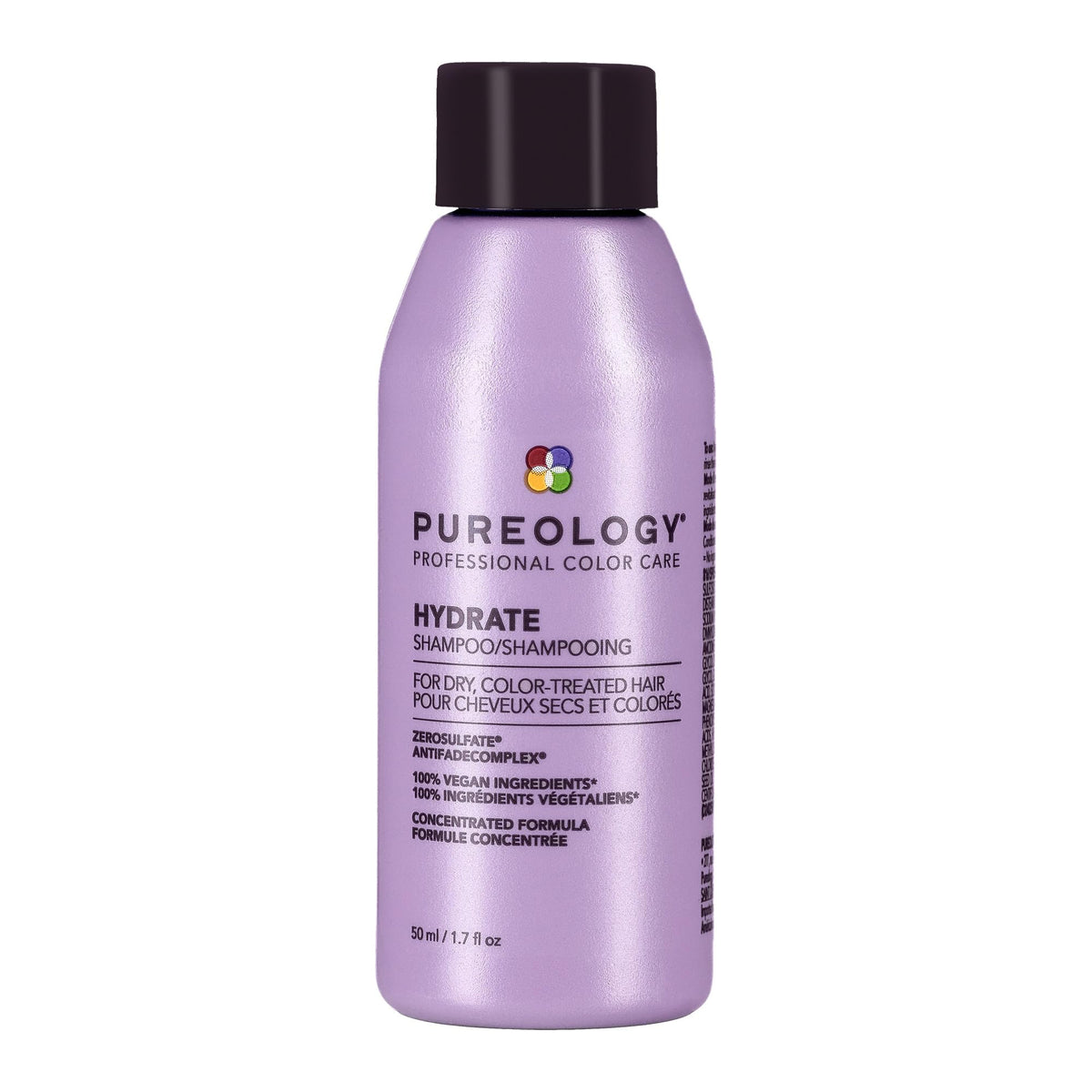 Pureology Hydrate front packaging showing bottle and logo for travel convenience