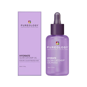 Pureology front bottle showing product and glossy finish benefit