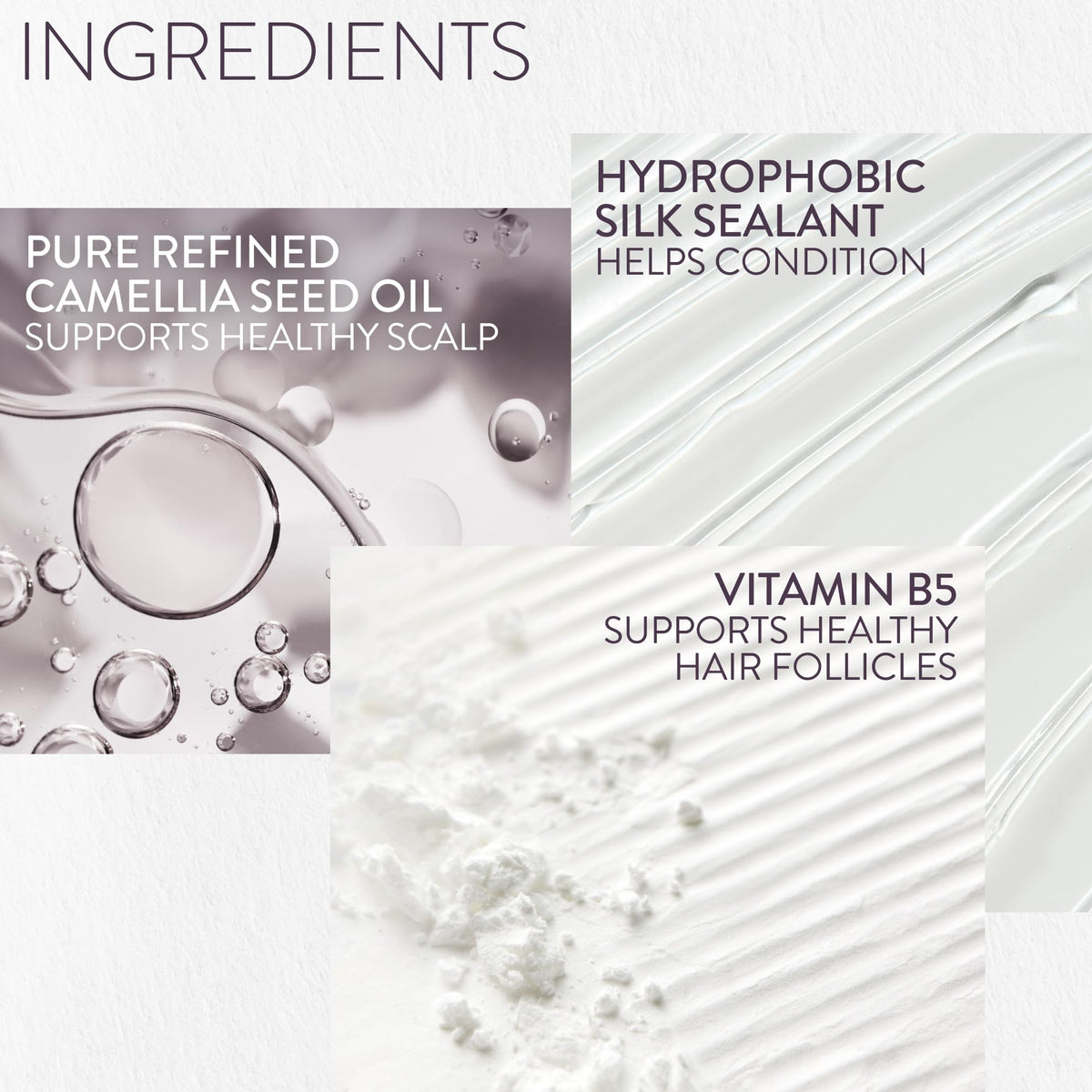 Pureology Camellia Seed Oil ingredient shot for deep hydration benefit