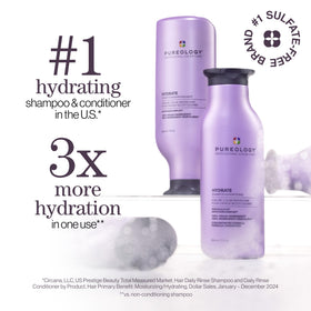 Pureology Hydrate shampoo creamy texture close-up illustrating rich moisture