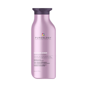 Pureology front packaging showing sleek bottle and color-safe claim benefit