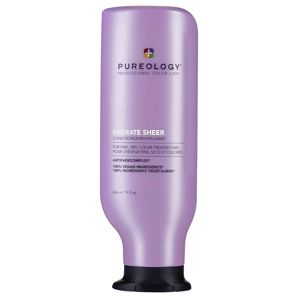 Pureology front packaging showing conditioner and brand for clear product identification and trust