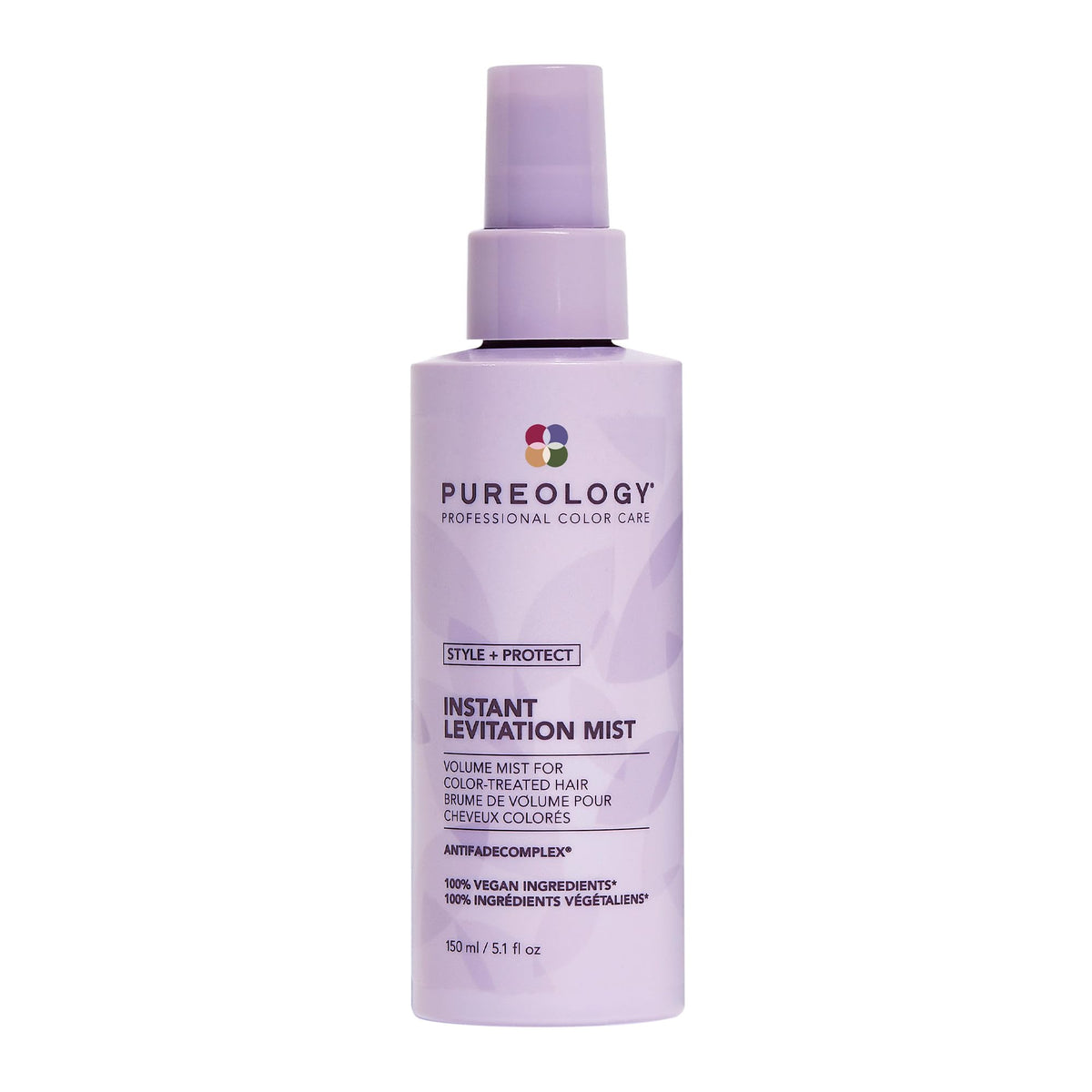 Pureology bottle front packaging showing branding and volume benefit