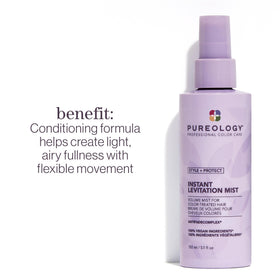 Pureology spray nozzle closeup demonstrating even mist distribution benefit